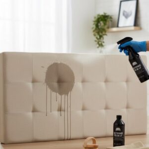 Nettoyage de tête de lit tissu