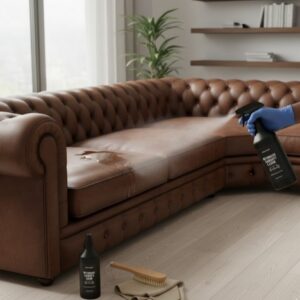Nettoyage de canapé d'angle 5 places en cuir